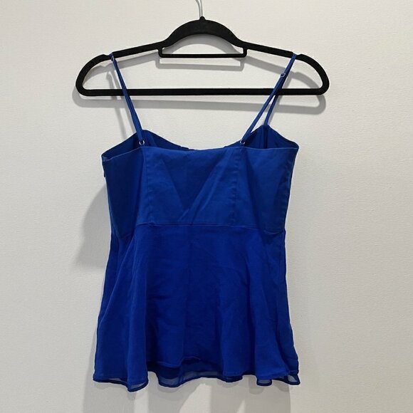 Vintage Armani Exchange Royal Blue Spaghetti Strap Babydoll Studded Y2K Tank Top - Picture 9 of 11